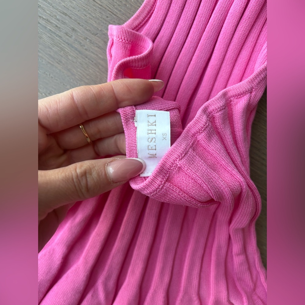 Meshki Fuchsia Ribbed Dress - Picture 3 of 5